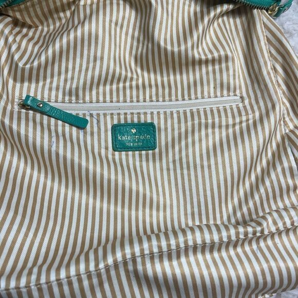 Kate Spade Cobble Hill turquoise green Leather Satchel/Crossbody bag . - Picture 8 of 15